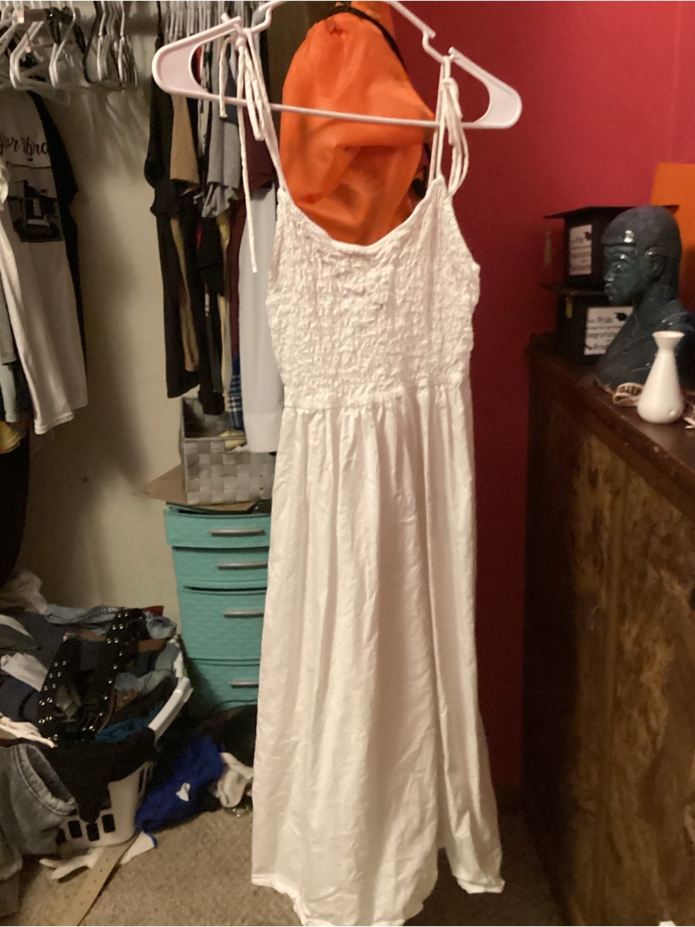 White Maxi Sundress with Smocked Bodice